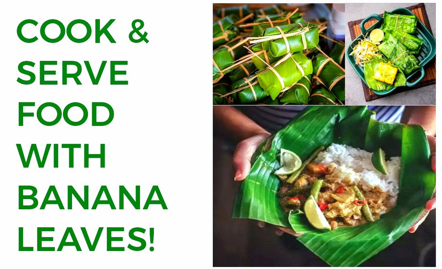 Cook And Serve Food With Banana Leaves!